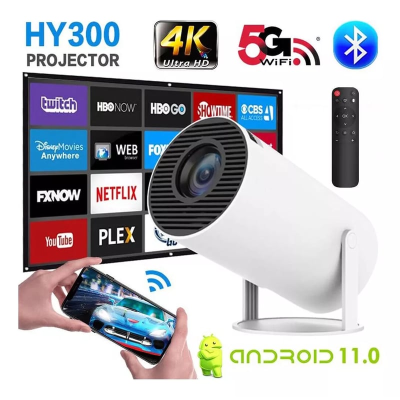 Proyector HY300 Portatil 4K Android11 Wifi Bluetooth GENERICO ...