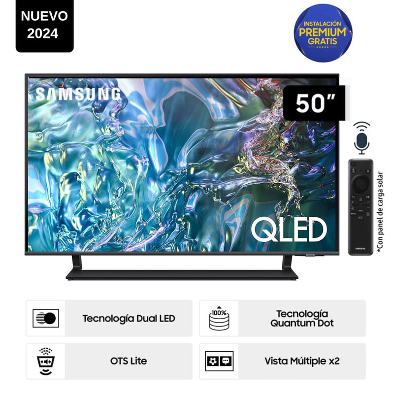 SAMSUNG - Televisor Samsung QLED Tizen OS Smart Tv 50 4K QN50Q65DAGXPE - Nuevo 2024