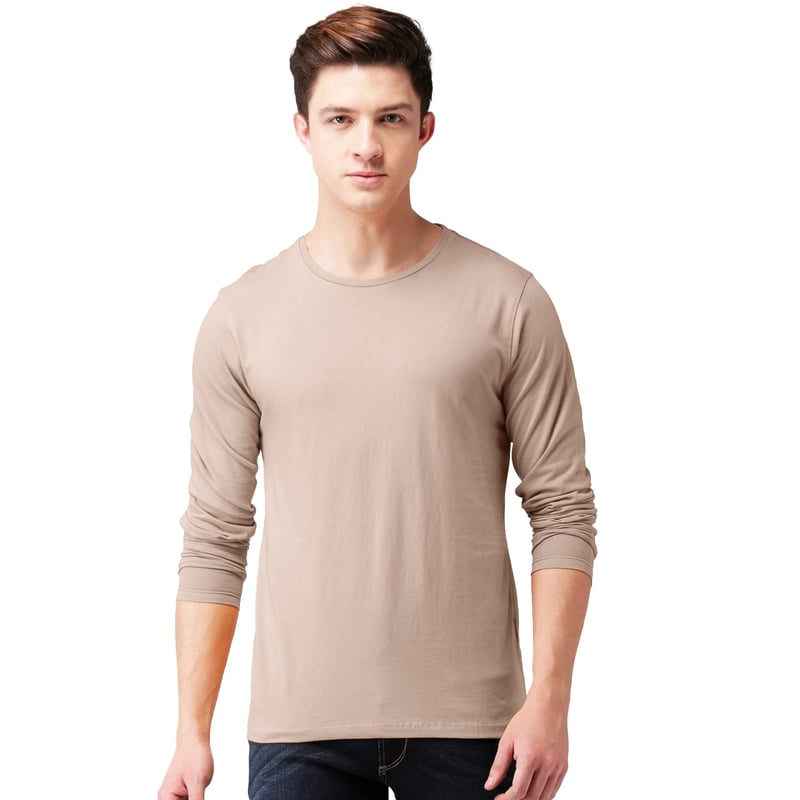 Polo Camiseta Calentador termico para Hombre Beige para el frio