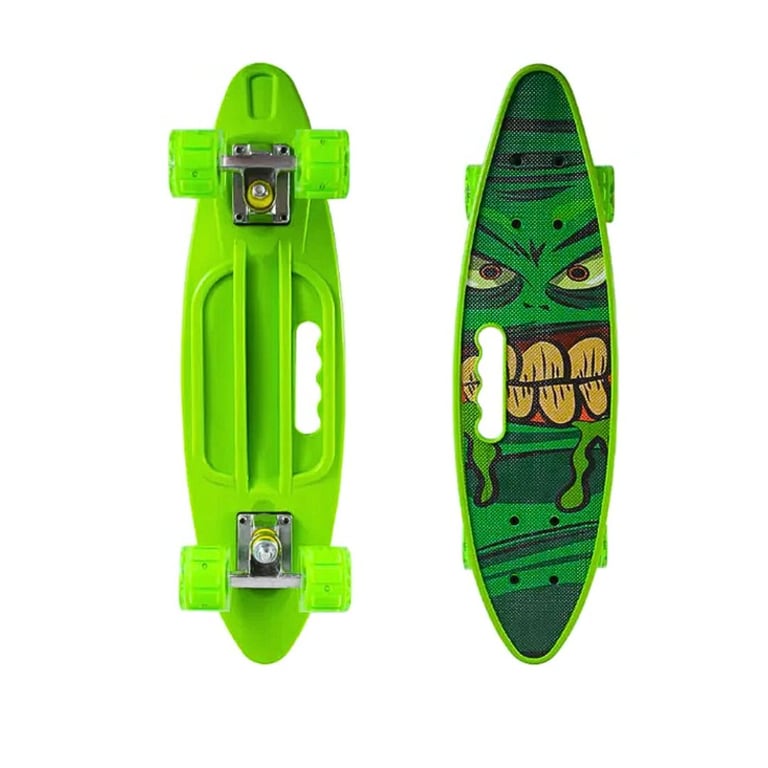 Penny Skateboard Phosphorescent 21 Pouces - Blanc - Cruiser Custom - Occasion