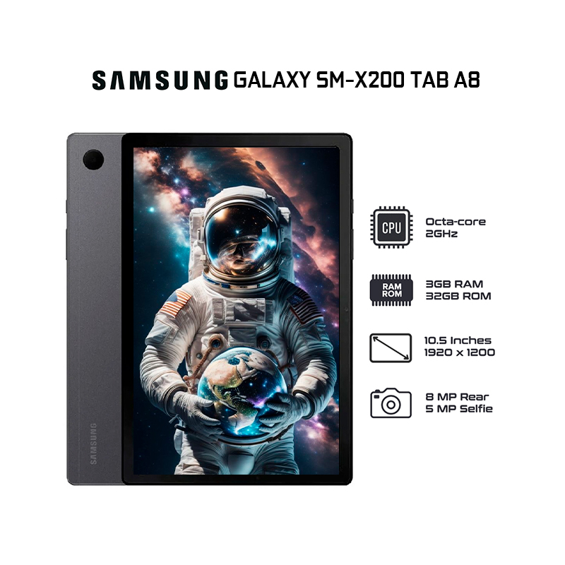 SAMSUNG - Tablet Samsung Galaxy TAB A8 SM-X200 RAM 3GB Almacenamiento 32GB 10.5" Android 11