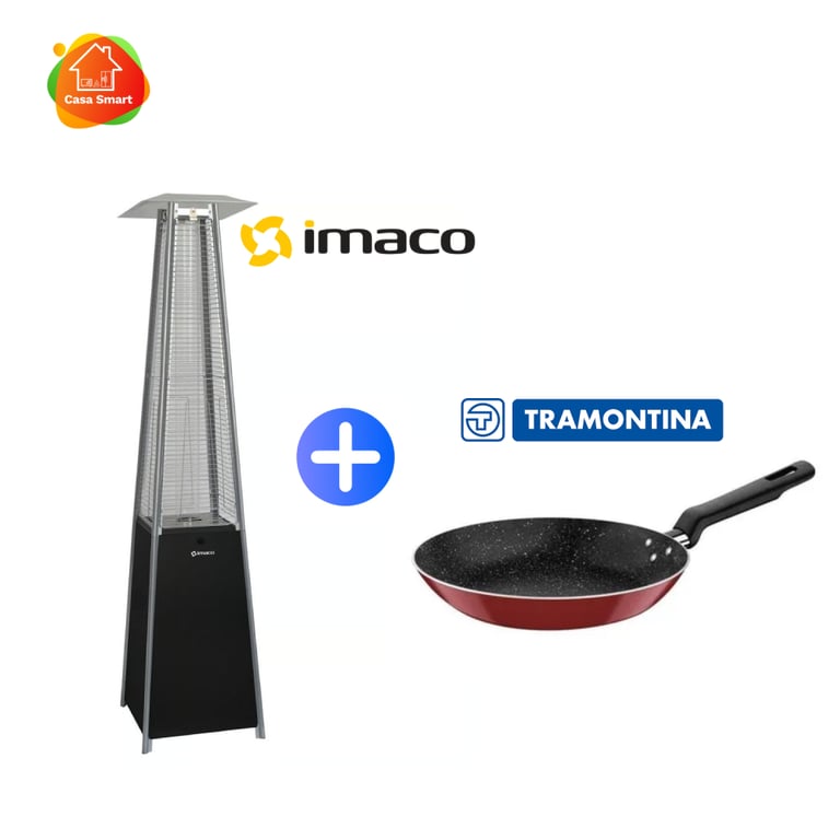 Calentador De Patio Imaco Php1300 con sarten tramontina 28 IMACO