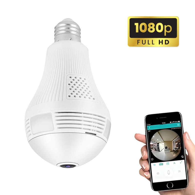 Foco Led Espia Camara Hd Vigilancia 360 Wifi Altavoz En Vivo GENERICO ...