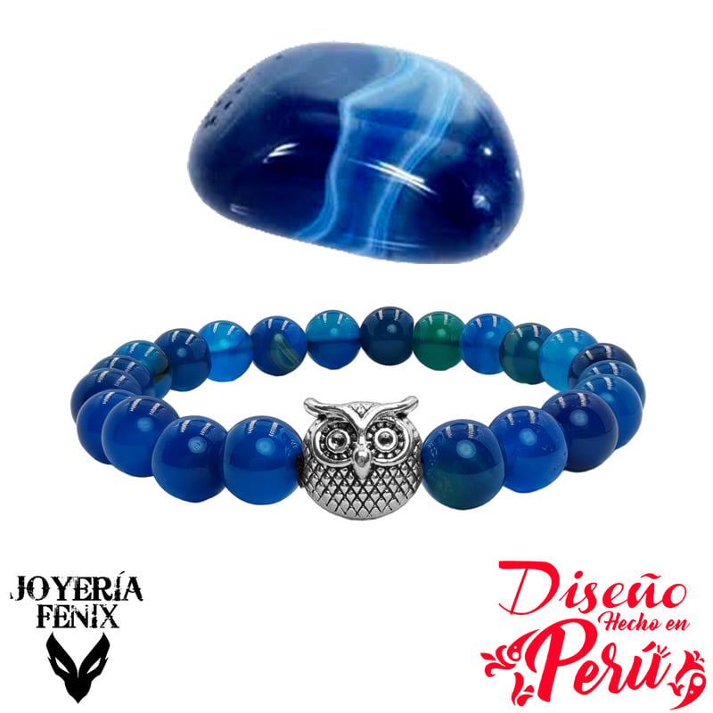 JOYERIA FENIX - Pulsera Piedra Natural Búho - Joyería Fénix