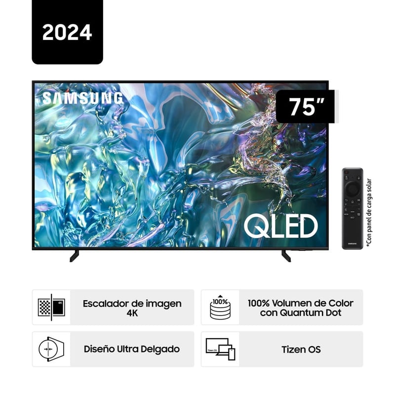 SAMSUNG - Televisor Samsung 75" QLED UHD 4K Smart QN75Q60DAGXPE 2024