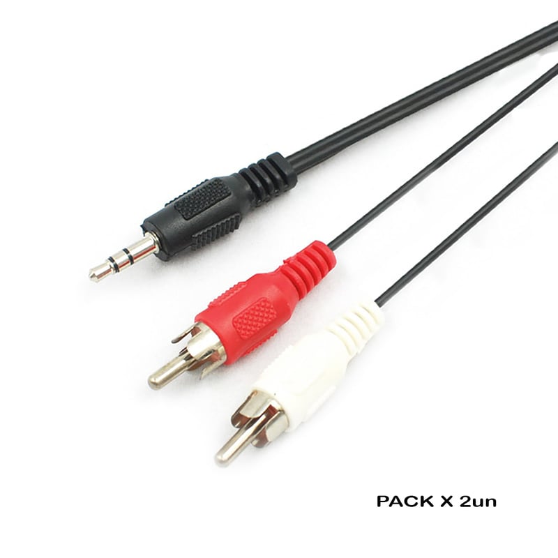 Cavo Audio Jack 3.5 Mm - 2 RCA Maschio 1.5/5/10 Metri Per Collegare Telefono A Impianto - Foto 4