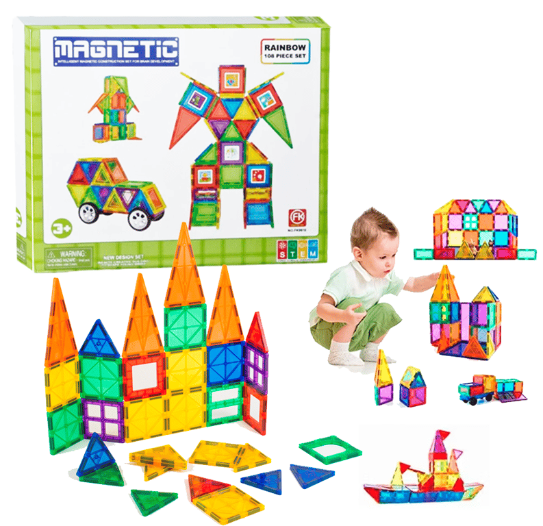 Mk1- Bloques Construcción Magnéticos Juguete Niños Imán 32 | Cuotas sin interés