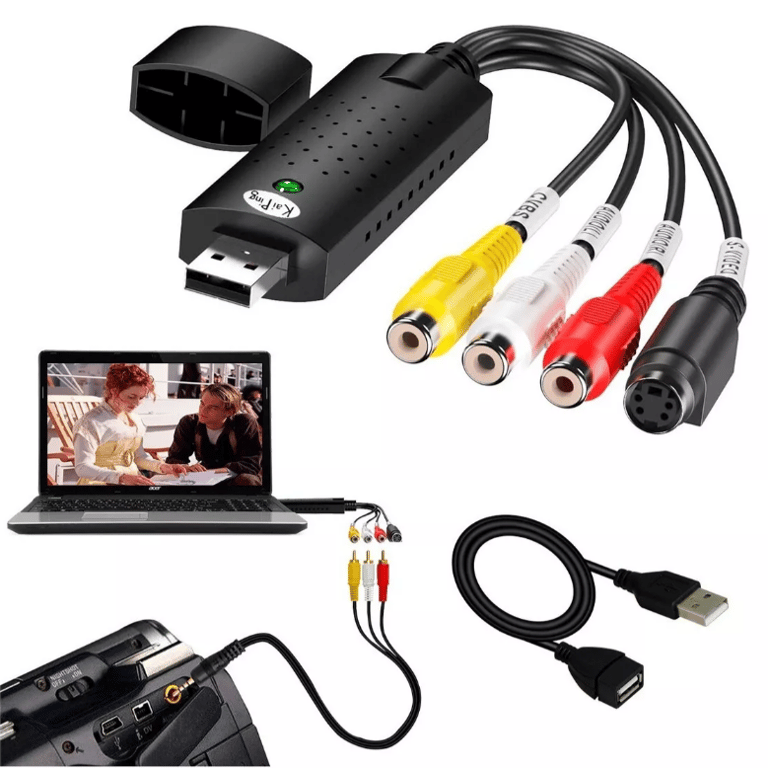 CAPTURADOR DE VIDEO RCA USB AUDIO Y VIDEO MI100 Easycap GENERICO ...