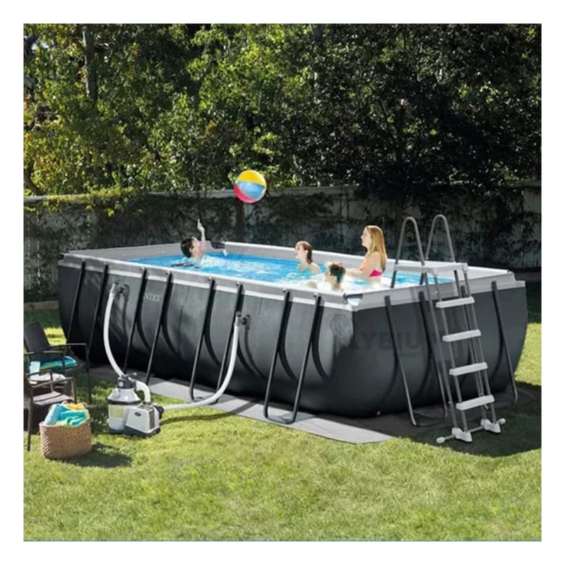 Alberca Rectangular Inflable para Toda la Familia y Negro GENERICO ...
