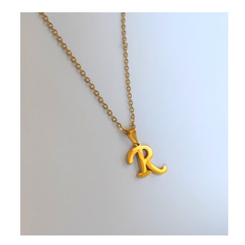 Collar Mujer Letra R Inicial Fino Acero Inoxidable x San Valentin OEM ...