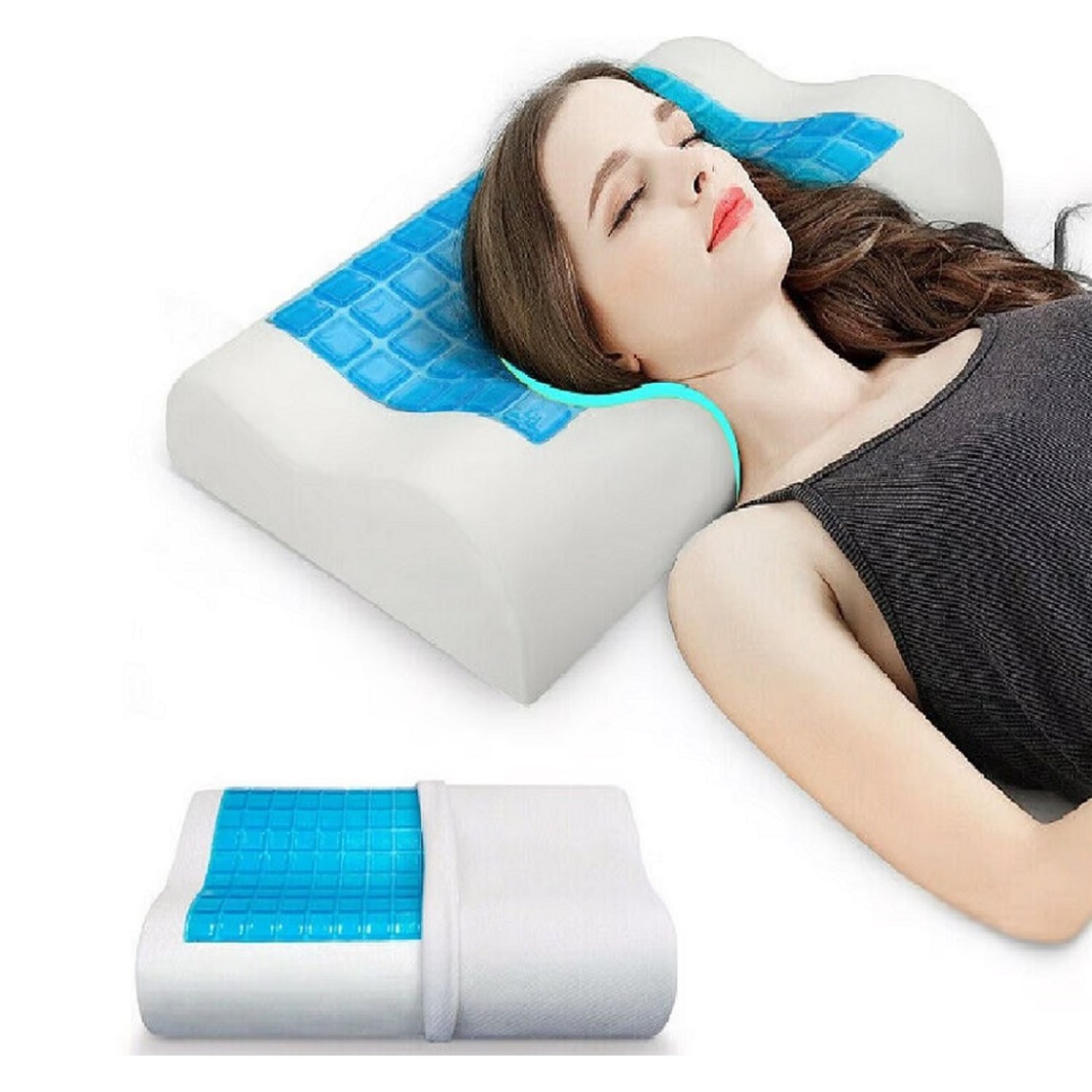 Almohada Ortopedica con Funda de Gel y Viscoelastica GENERICO falabella
