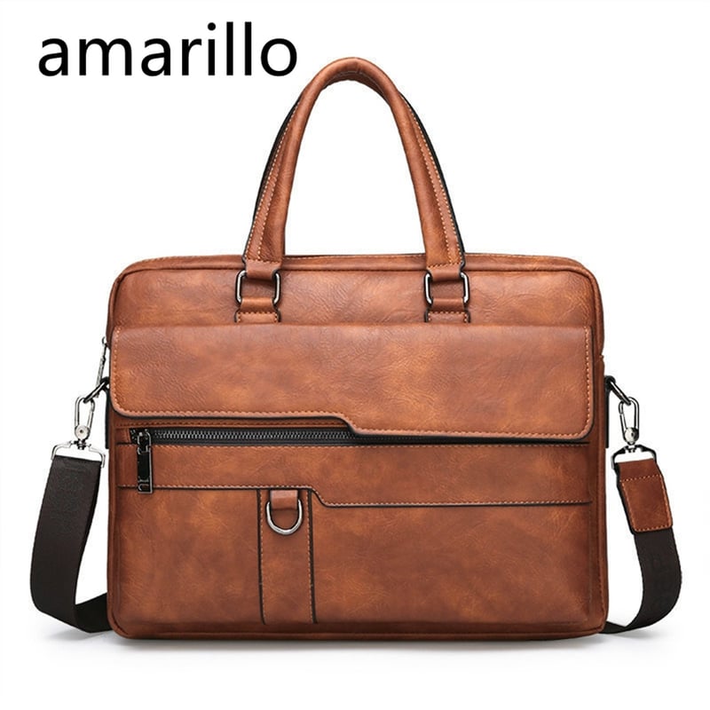 Maletin Portafolio Bolso Cuero Ecologico Notebook para Hombre TIOZONEY falabella
