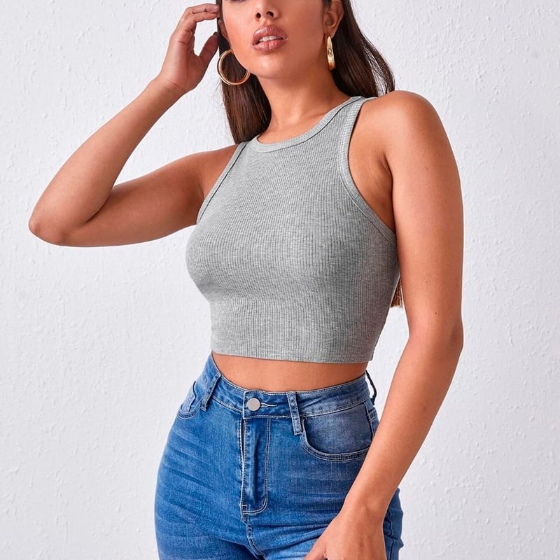 Top gris mujer hotsell