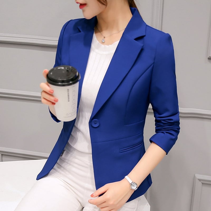 Blazer azul mujer online