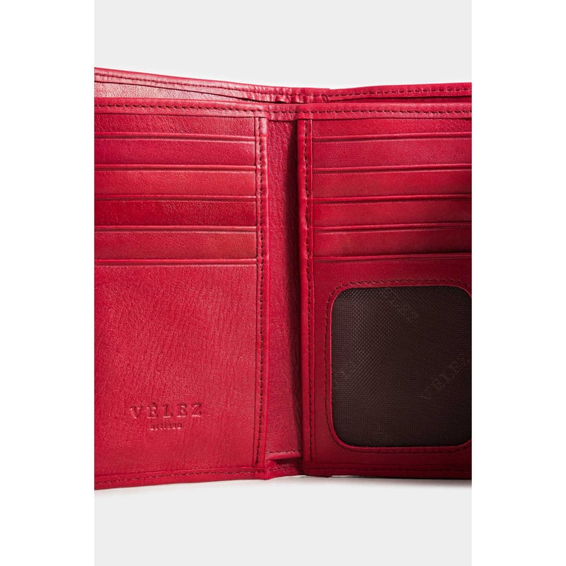 Billetera plegable real 3.0 de cuero para mujer amplia capacidad VELEZ falabella