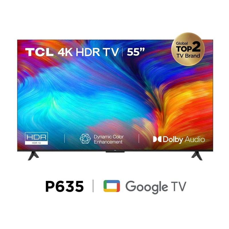 Televisor TCL Smart UHD 4K 55 Google TV 55P635 Nuevo Modelo - Negro TCL ...