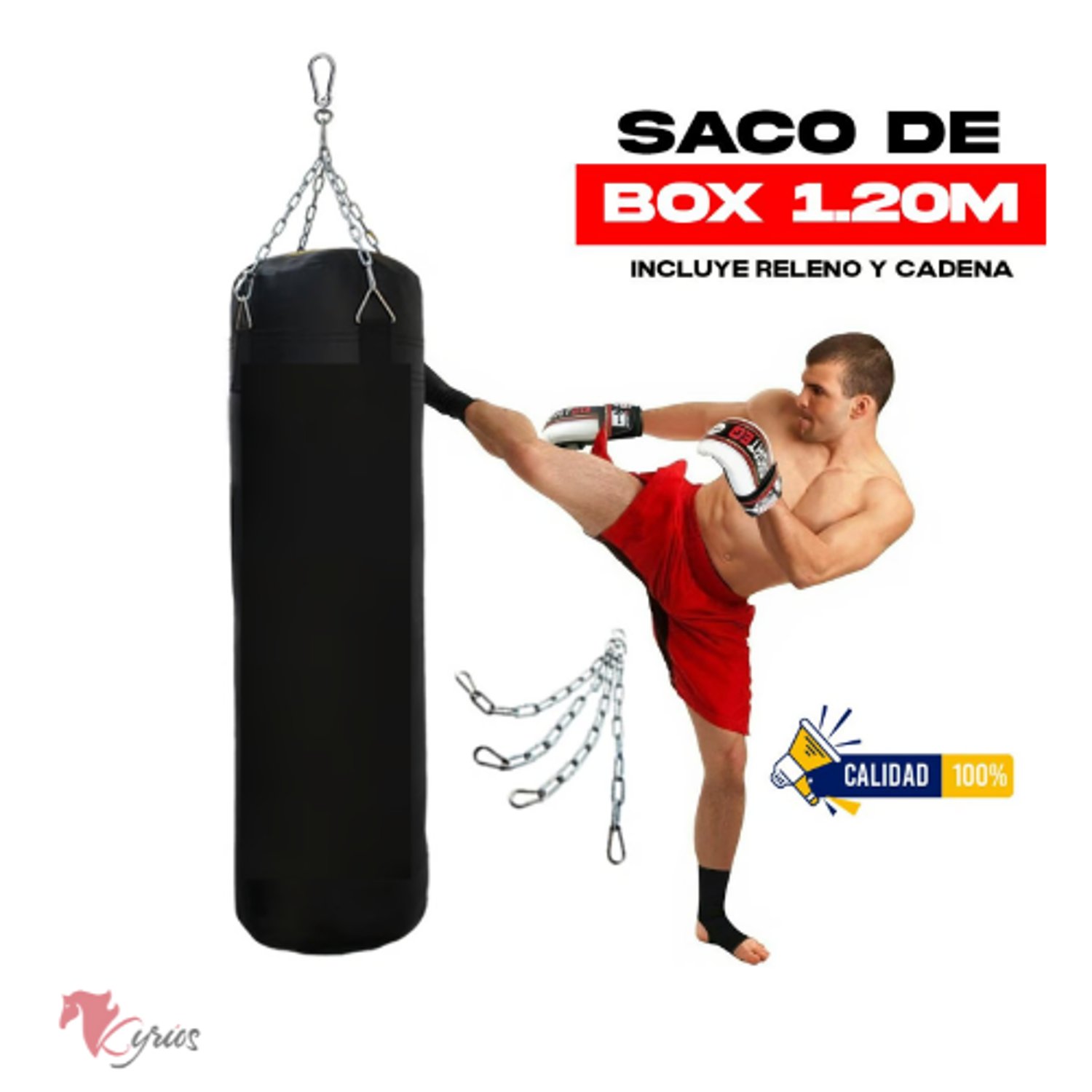 Saco Box Muay Thai 1.2 Metros Cadena NACIONAL falabella