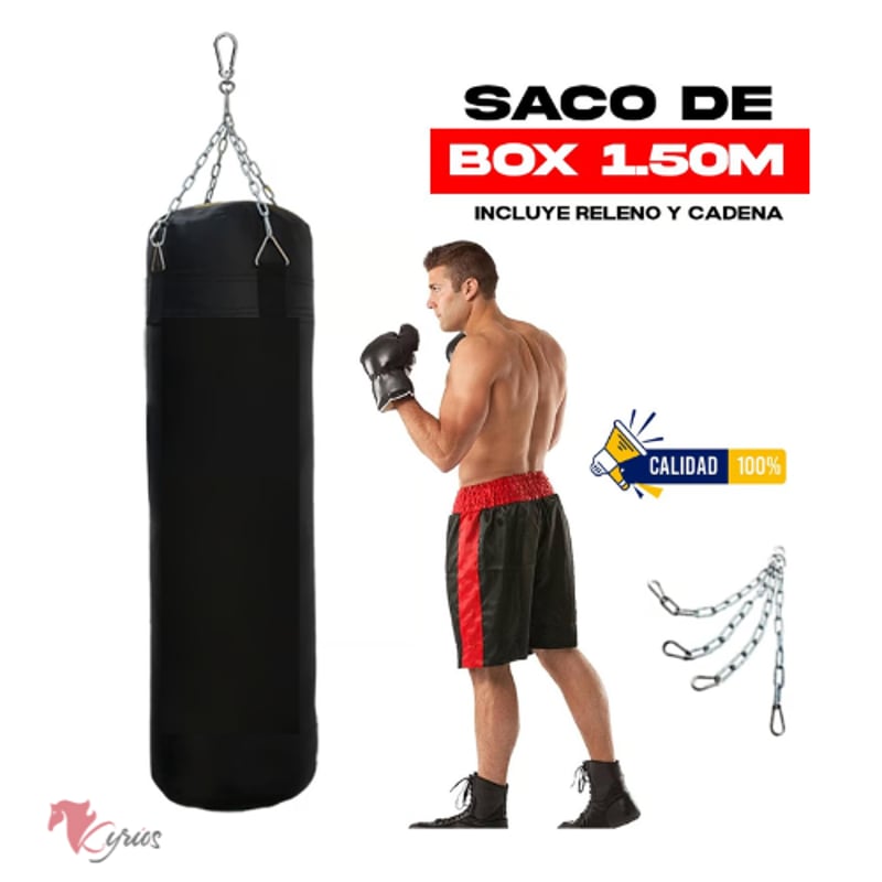 Saco Box Muay Thai 1.5 Metros Cadena NACIONAL falabella