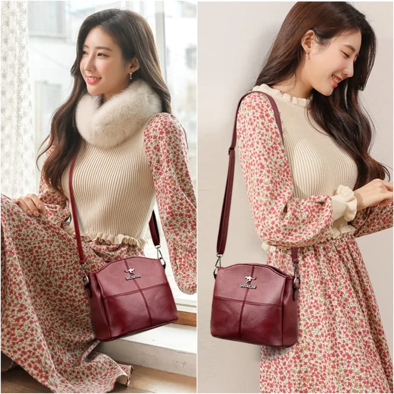 Cartera de Cuero para Mujer Bolso Morral Pequeno Elegante Juvenil