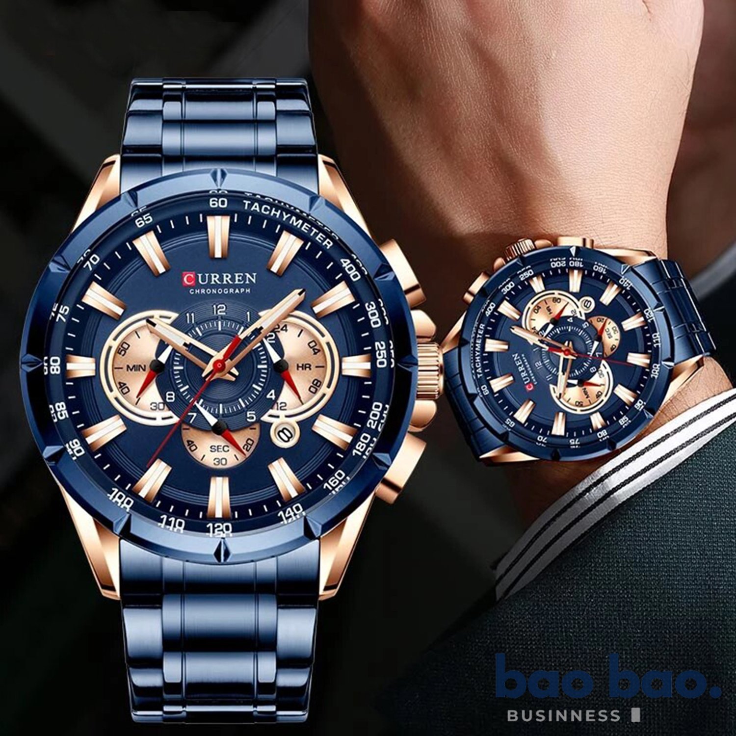 Reloj hombre correa metalica fashion