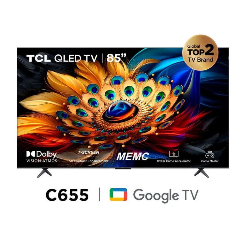 TCL - Televisor TCL 85 85C655 Qled Google Tv 4K Ultra HD