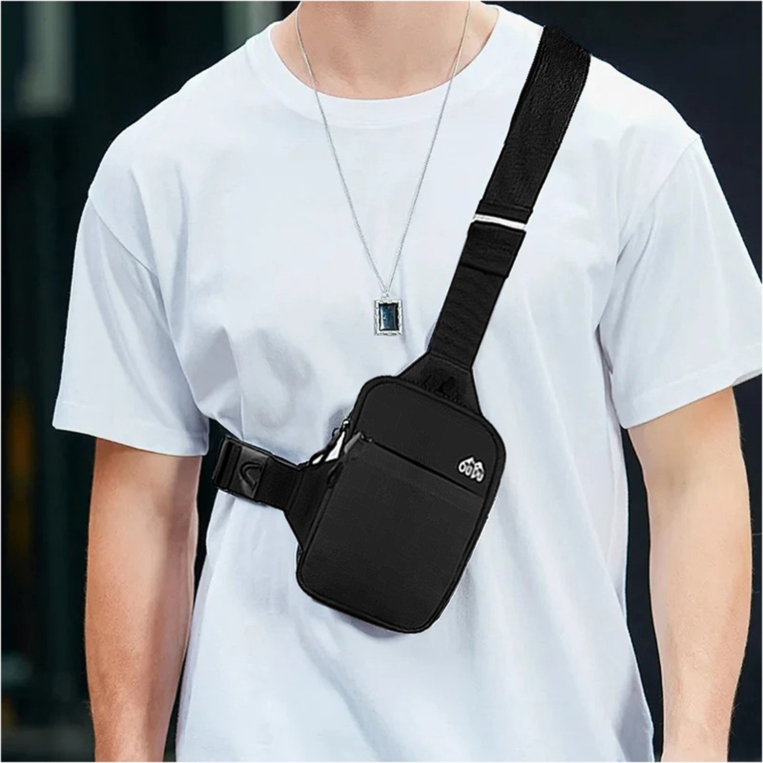 Rinonera Para Hombre Deportivo Negro de Tela Bolso Impermeable GENERICO falabella