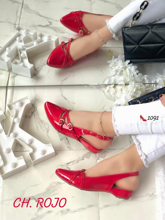 Balerinas Grecia de Charol para Dama - Rojo GENERICO | falabella.com
