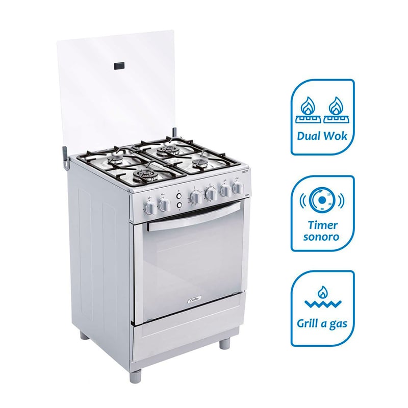 COLDEX - Cocina Coldex CX681 a Gas de Pie 24" 4 Quemadores Acero Inoxidable