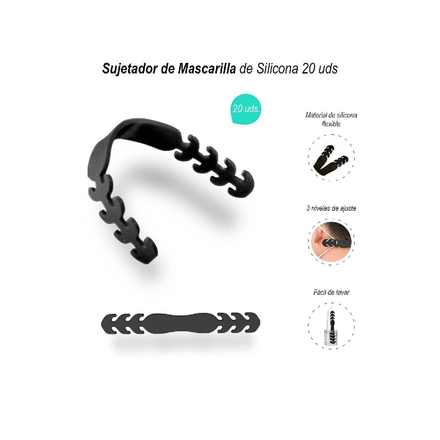Sujetador de Mascarilla de Silicona 20 uds OTTOWARE falabella