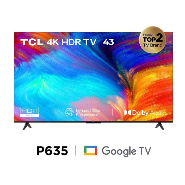 TELEVISOR TCL 43 SMART TV GOOGLE TV 4K UHD LED - 43P635 TCL | falabella.com