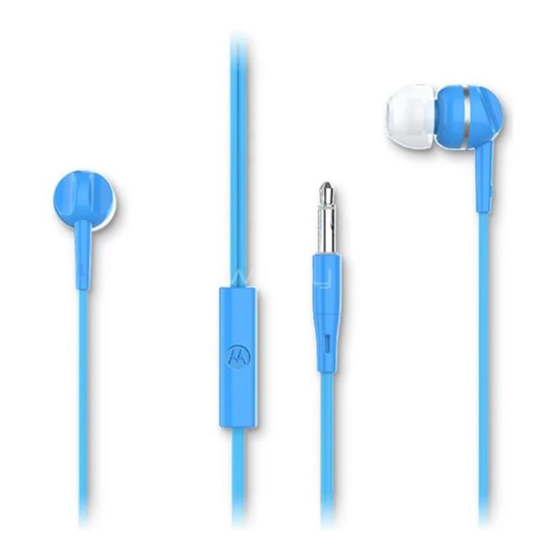 MOTOROLA - AUDÍFONOS MOTOROLA EARBUDS 105 MICRÓFONO INCORPORADO / azul