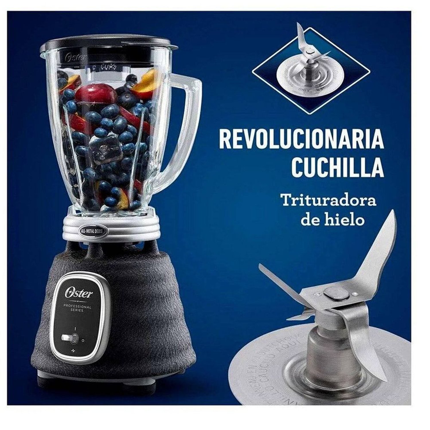 Licuadora clasica Oster negra serie profesional con interruptor de palanca BLSTBPST OSTER falabella