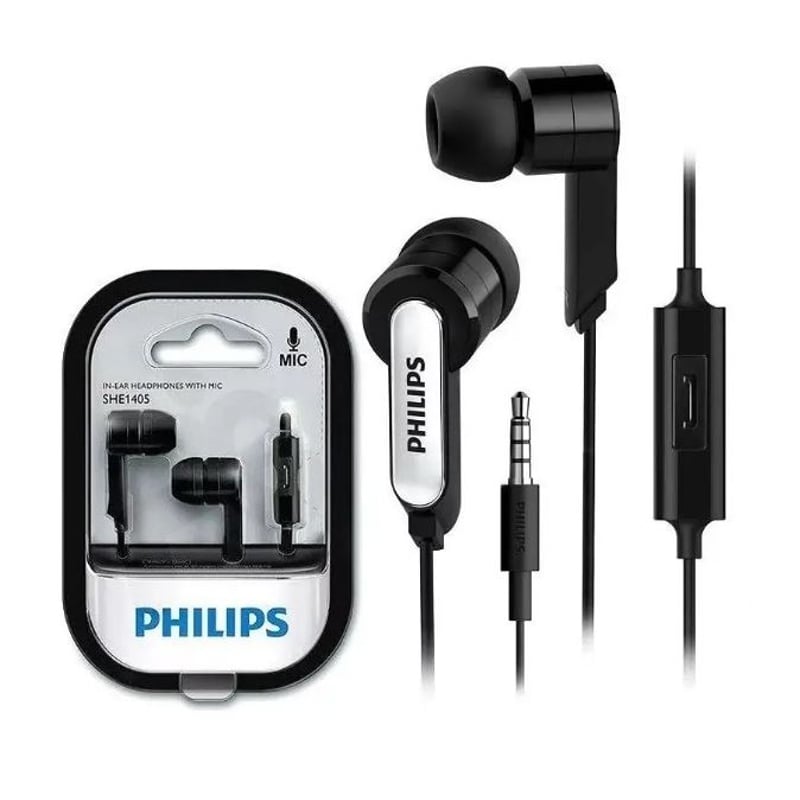 PHILIPS - Audífonos Philips SHE1405 con Micrófono Negro