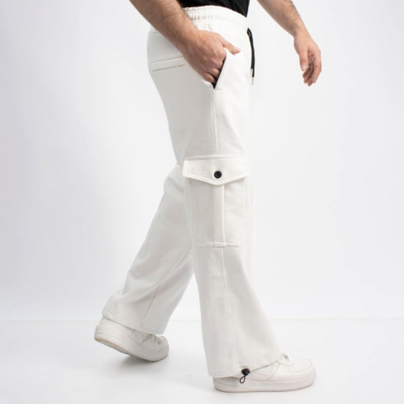 GENERICO - Pantalón Cargo Oversized para Hombre  Franela