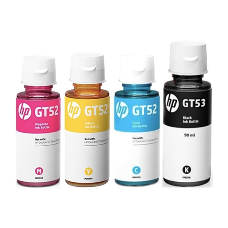 Combo de botella de tinta HP GT53/GT52, pack de 4