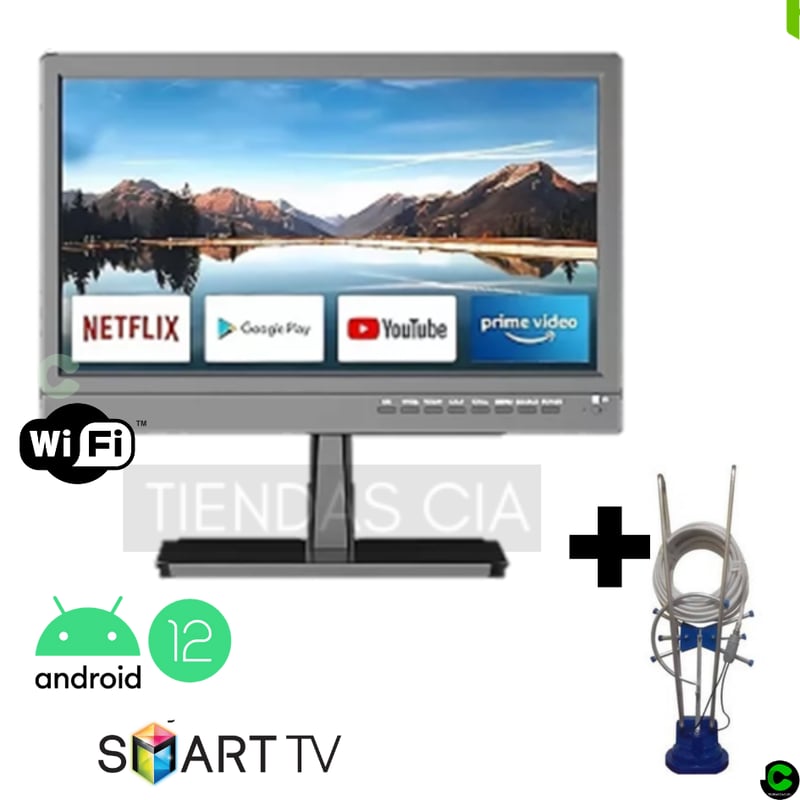 GENERICO - Televisor Yuntel YTV-15sdt Smart Tv Led 15 Wifi Android 12 + ANTENA