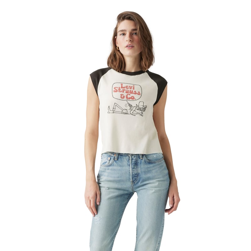 Polo levis blanco sale