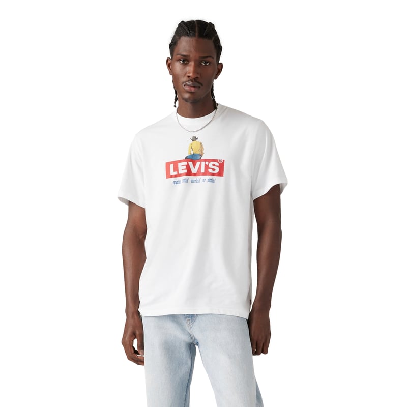 Polo Hombre Ss Relaxed Fit Tee Blanco Levis