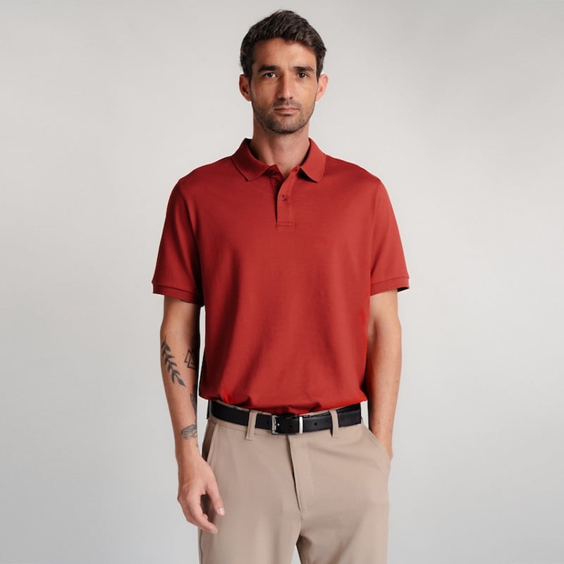 Polo camisero rojo sale