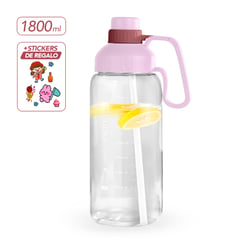 GENERICO - Botella Deportiva Tomatodo 1800 ml con Sticker Rosado