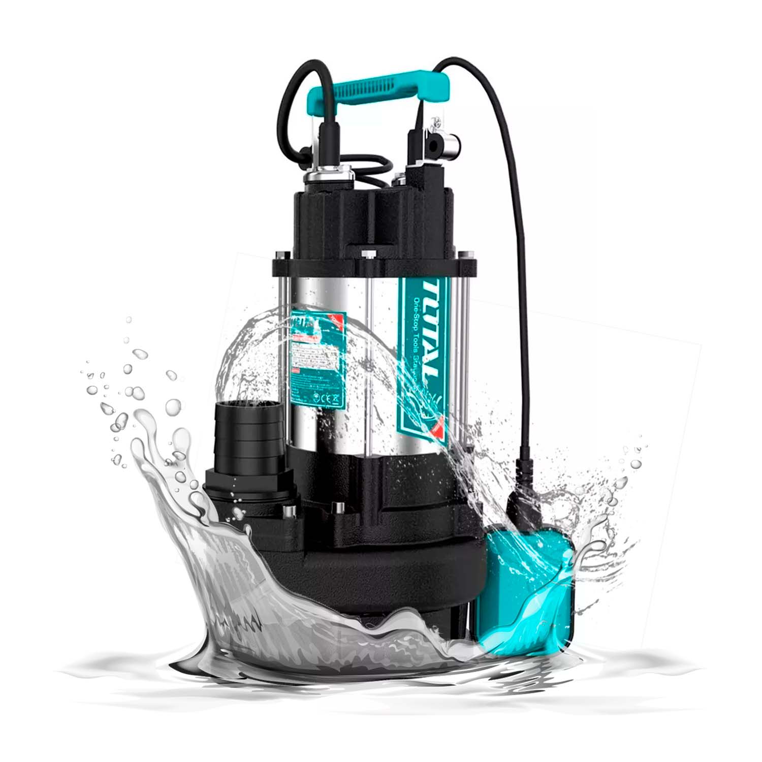 BOMBA SUMERGIBLE AGUA SUCIALIMPIA 1HP 750W TOTAL - TWP775016-5 TOTAL TOOLS  | falabella.com