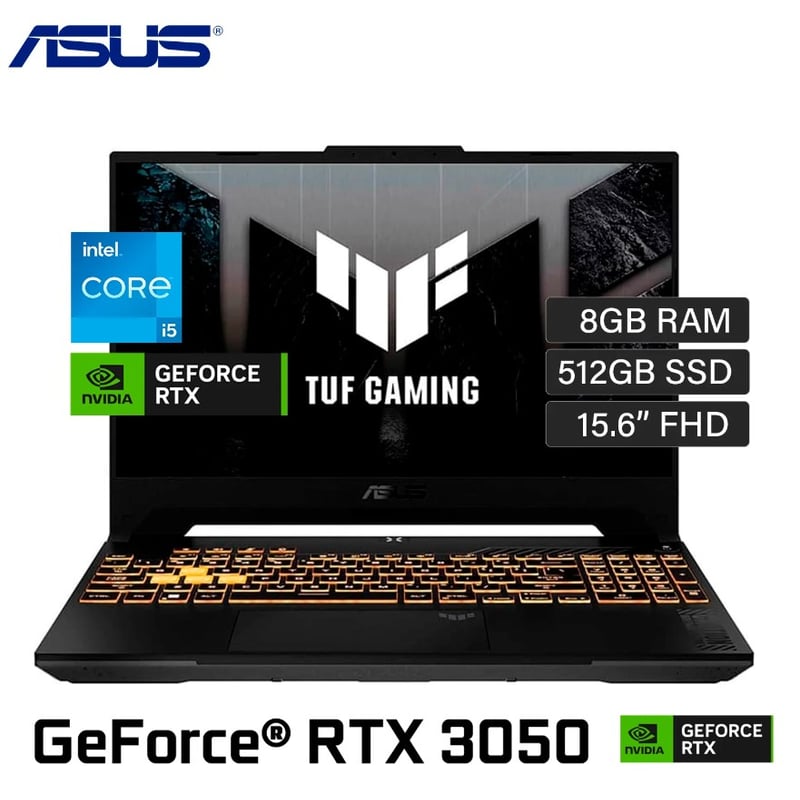 ASUS - ASUS TUF F15 FX507Z, I5 12500H, 512 SSD, 8 RAM, 15.6¨ FHD RTX 3050 4GB MECHA GRAY