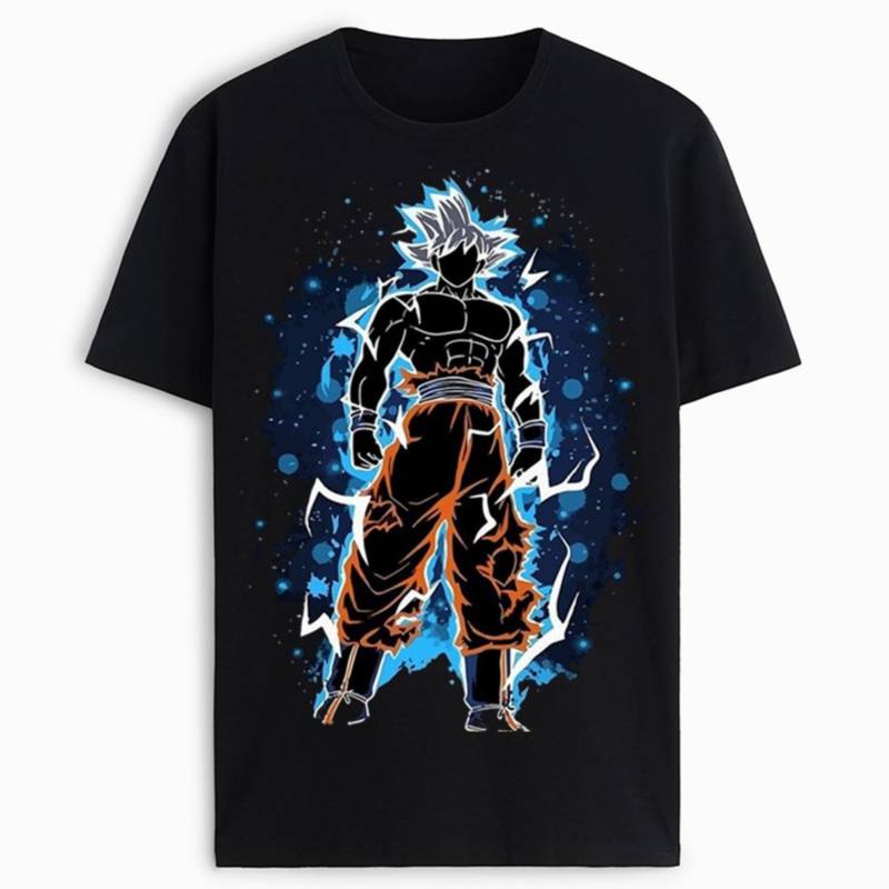 Polo negro con estampado anime GOKU DRAGON BALL GENERICO falabella