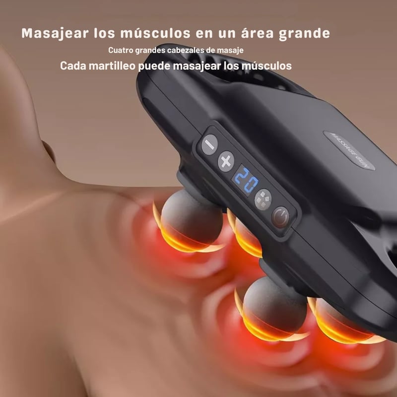 Masajeador Muscular Para Relajar y Aliviar El Dolor 4 cabezales GENERICO |  falabella.com