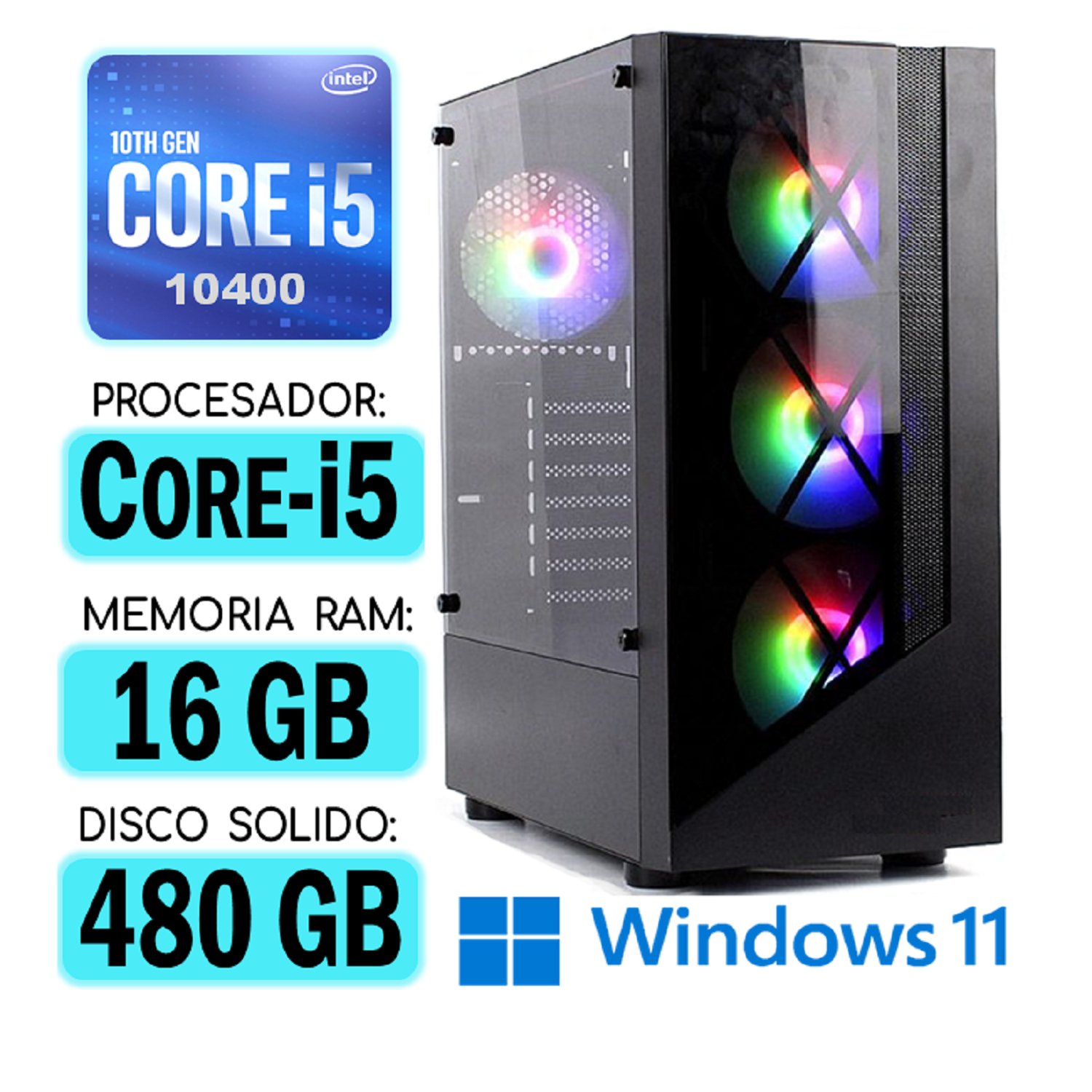 win10 Core i5 10400 16GB SSD480G てらお HDD2TB