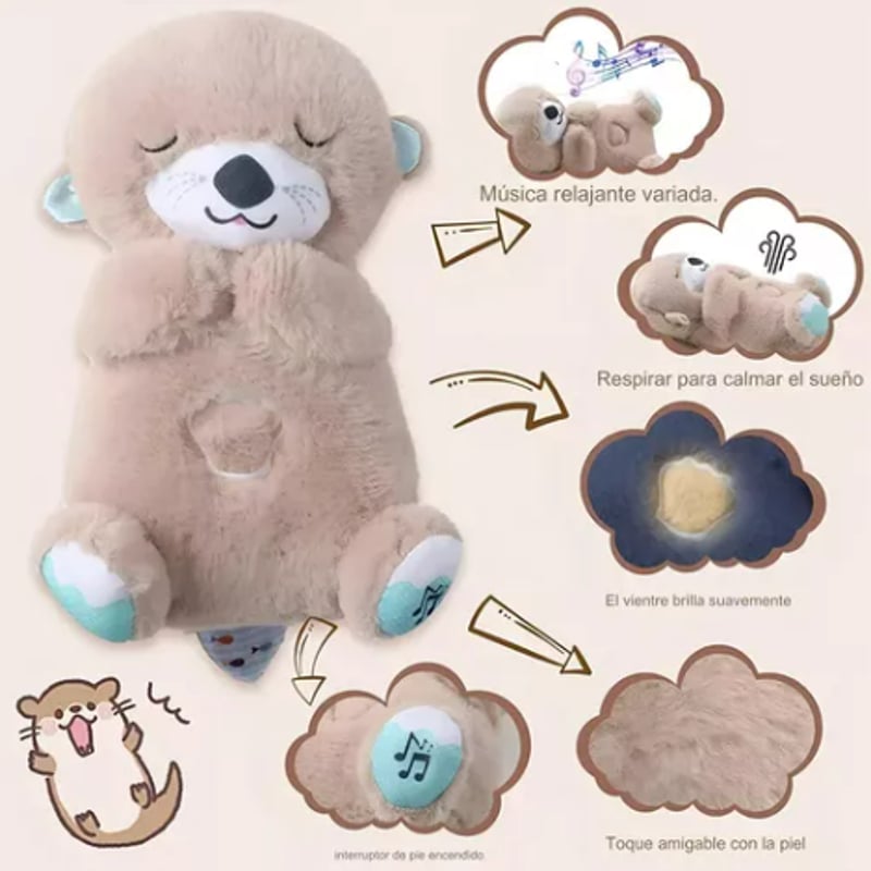 PELUCHE NUTRIA RELAJANTE GRIS C2 BOTONES+VOLUMEN REGULABLE GENERICO |  falabella.com