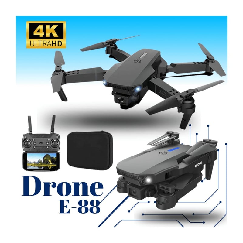 Drone pliable E88 Pro WIFI avec caméra 4K HD - Accessoires photo & vidéo - Rue du Commerce