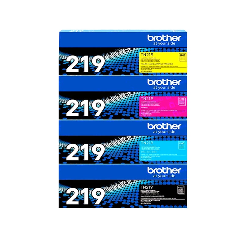 Kit de Toner TN219 BCYM DCP-L3560CDW MFC-L3760CDW Original BROTHER ...