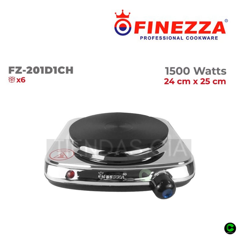 FINEZZA - Cocina Eléctrica Finezza 1H FZ-201D1CH 1500W Acero