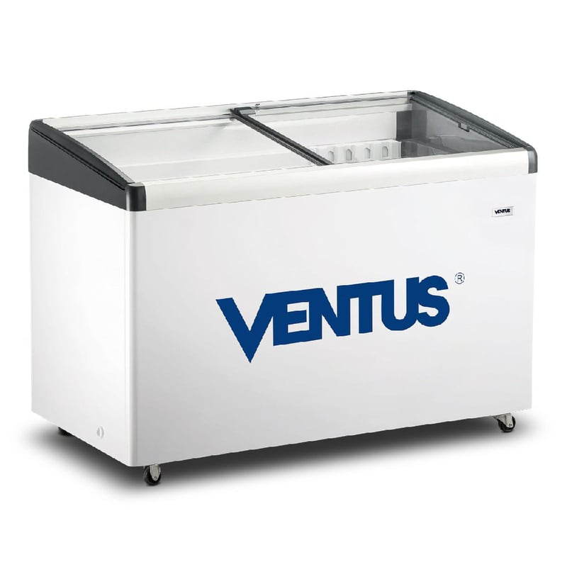 VENTUS - Congelador Horizontal Ventus CTV-400I - 400L Doble Puerta de Vidrio